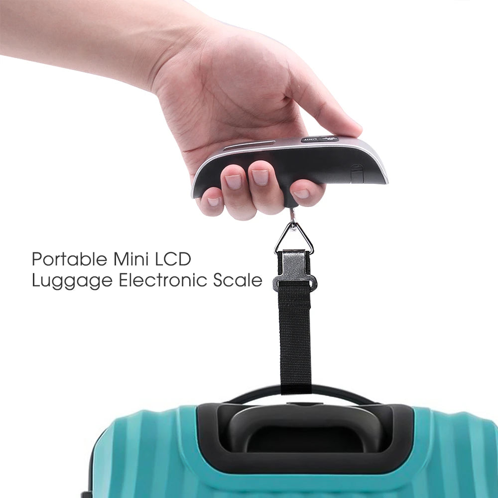 50kgx10g LCD Digital Scale Electronic Luggage Hanging Weight Scale Portabal Handheld Travel Suitcase Baggage Weight Scale