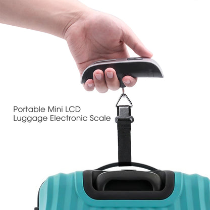 50kgx10g LCD Digital Scale Electronic Luggage Hanging Weight Scale Portabal Handheld Travel Suitcase Baggage Weight Scale