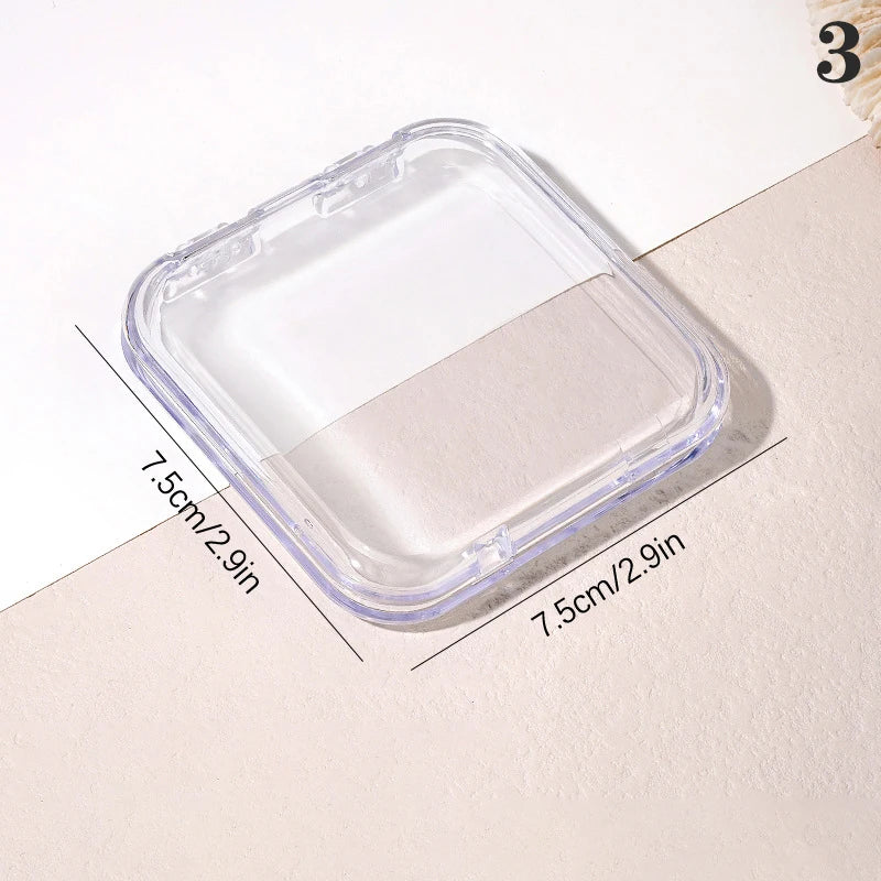 Transparent Makeup Puff Storage Holder Egg Shape Air Cushion Puff Organizer Desktop Makeup Display Box for Beauty Tools
