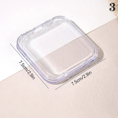 Transparent Makeup Puff Storage Holder Egg Shape Air Cushion Puff Organizer Desktop Makeup Display Box for Beauty Tools