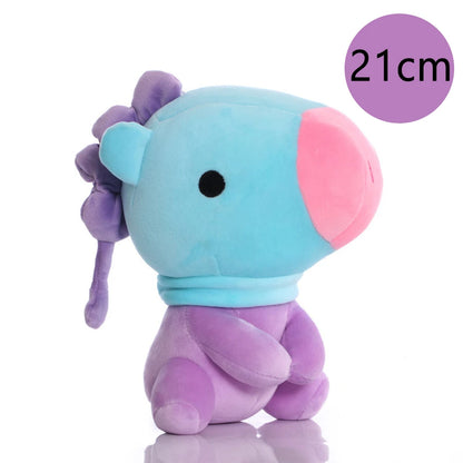 New BTed 21Plush Toys Kawaii Mini Keychain Anime Pendant Ornament for Kids 12-22cm Bt Peripherals Soft Stuffed Animals Doll Gift