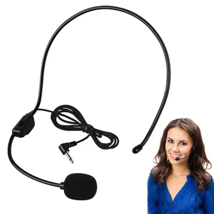 New Portable Head-mounted Headset Microphone Wired 3.5mm Plug Guide Lecture Speech Headset Mic For Teaching Meeting bee ear mic