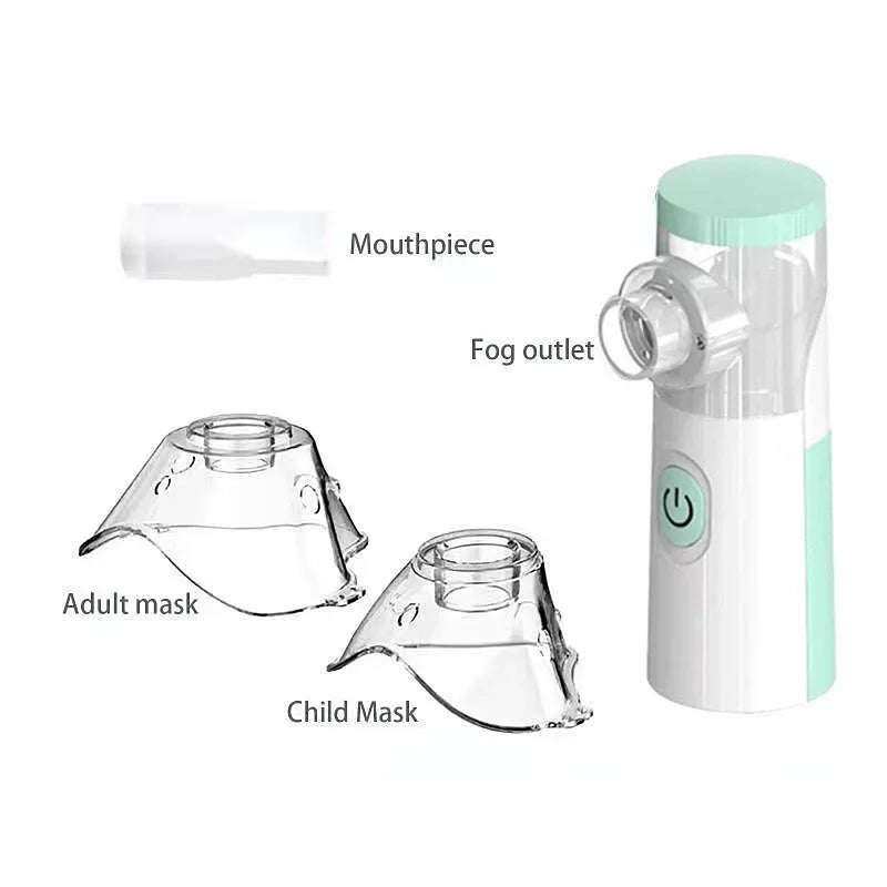 Mini Medical Nebulizer Handheld Nebulizers Ultrasonic Atomizers Portable Mute Asthma Inhaler for Adults Children Nebulizador