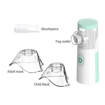 Mini Medical Nebulizer Handheld Nebulizers Ultrasonic Atomizers Portable Mute Asthma Inhaler for Adults Children Nebulizador