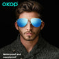 OKOP Smart Bluetooth Glasses,Waterproof Bluetooth Headset,Voice Call Glasses,Anti-blue Light Air Conduction Glasses,AI Glasses