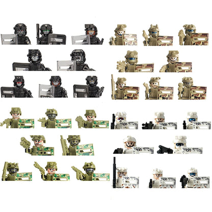 City character building block figure set, little block people, block accessories, engineer, doctor, firefighter, kids' toy