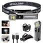 1500LM High Power LED Headlamp COB Head Flashlight With 7500Mah Built-in Battery USB Rechargeable Fishing Camping Lantern Torch