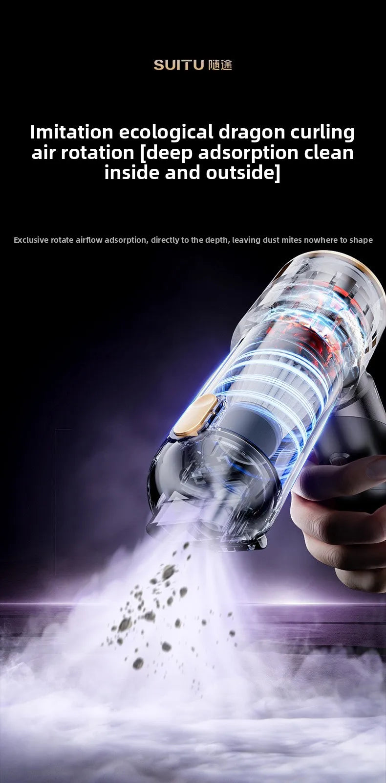 Portable Wireless Handheld Car Vacuum Cleaner Brushless High Power Air Duster Cleaner For Vehicle And Household Appliance