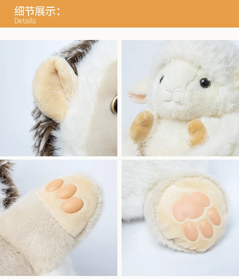 10/20/25cm Cute Hedgehog Plush Doll Soft Hedgehog Huggable Pillow Lifelike Hedgehog Pendant Doll Lovely Desktop Pet Bag Decor