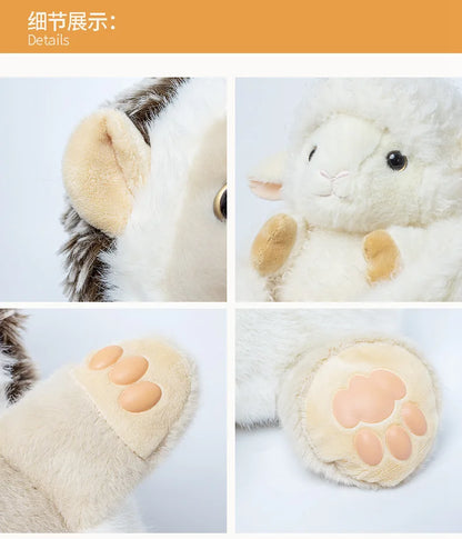 10/20/25cm Cute Hedgehog Plush Doll Soft Hedgehog Huggable Pillow Lifelike Hedgehog Pendant Doll Lovely Desktop Pet Bag Decor