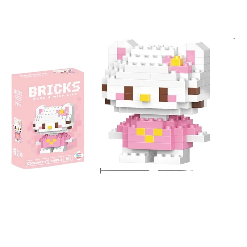 SpongeBob SquarePants Toy Sanrio Kuromi Building Blocks Patrick Star Figure Hello Kitty Cartoon Character Toy For Children Gifts