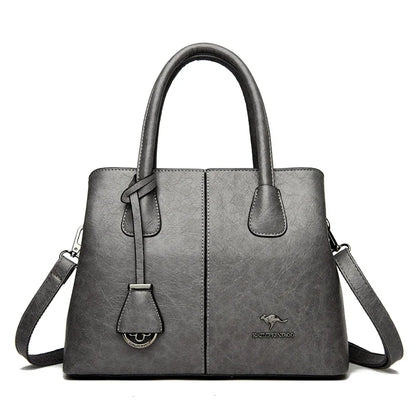 Genuine Brand Women's Soft Leather Handbags Ladies Large Tote Bag Female Square Shoulder Bags Sac Fashion Crossbody Bags Purse