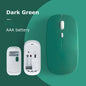 Battery-Powered Wireless Mouse Slim Bluetooth-compatible Computer Mice Portable Cordless Mouse for iPad Laptop Desktop Tablet