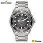 NORTH EDGE TRITON-TI Titanium Stainless Solar-Powered Diving Watch Luxury Quartz Watches For Men 300M Waterproof 180+ Day Power