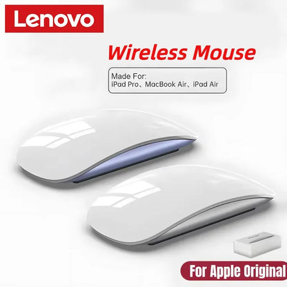 Lenovo Wireless Bluetooth Magic Computer Mouse Rechargeable Touch Slim Ergonomic Dual-Mode Silent PC Mice For Apple Macbook Air