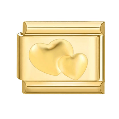 Fashion Women Men Gold Color Heart Butterfly Flower Italian Charm Link Fit 9mm Stainless Steel Bracelet DIY Jewelry