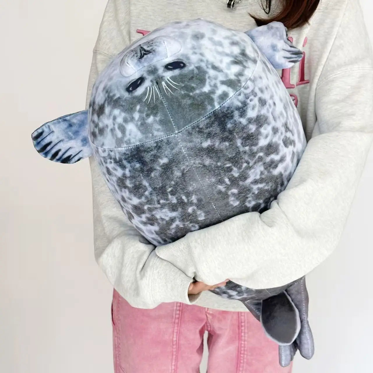 20cm Plush Blob Seal Pillow Mother with Four Kids Seal Chubby 3D Novelty Sea Lion Doll Stuffed Toy Pillow Gifts for Kids Girls