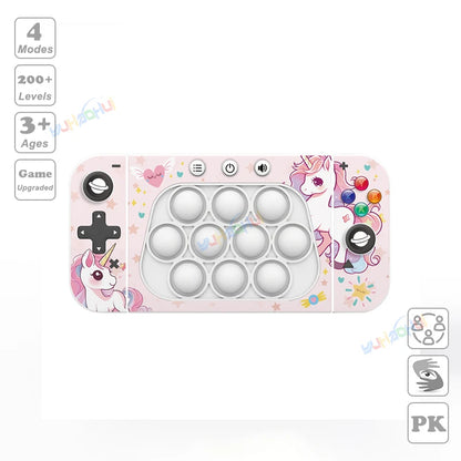Electronic Pop Light Up Game Handle Toys for Children Adults Fidget Anti Stress Relief Toys Chases Light Game Console Xmas Gifts