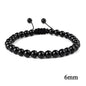 6mm 8mm 10mm Natural Stone Bracelet, Tiger Eye Agate Lava Bead Unisex Adjustable Handwoven Boho Jewelry Gift for Men Women