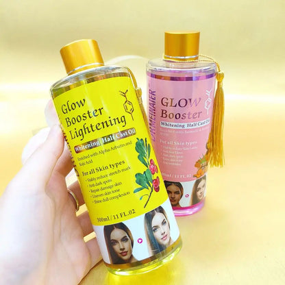 Booster Lightening Radiance Half Cast Oil 300ml Brightening Body Oil for All Skin Types, Brightening & Repairing Body Oil Skinca