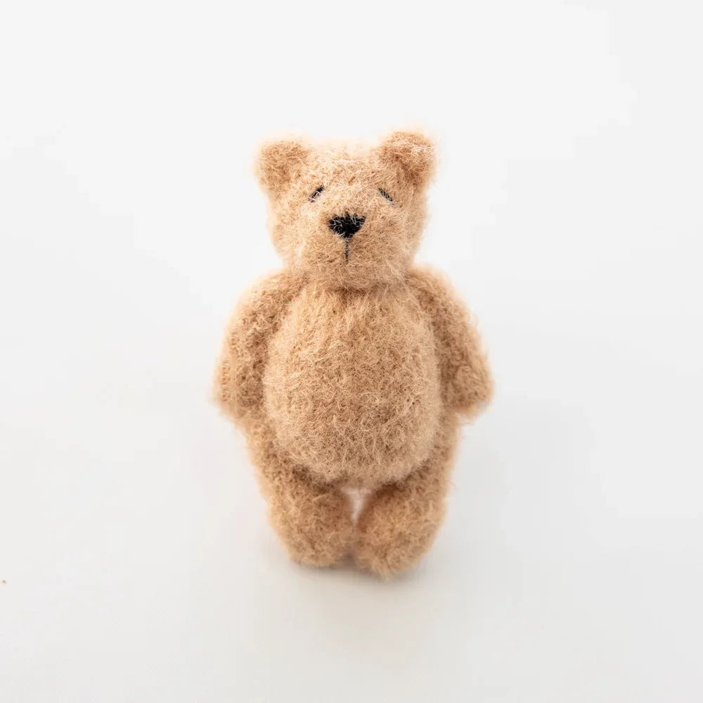 Handmade Knitted Teddy Bear Dolls Photography Toy Mohair Cute Crochet Animal Image Doll Studio Photo Shooting Props Accessories