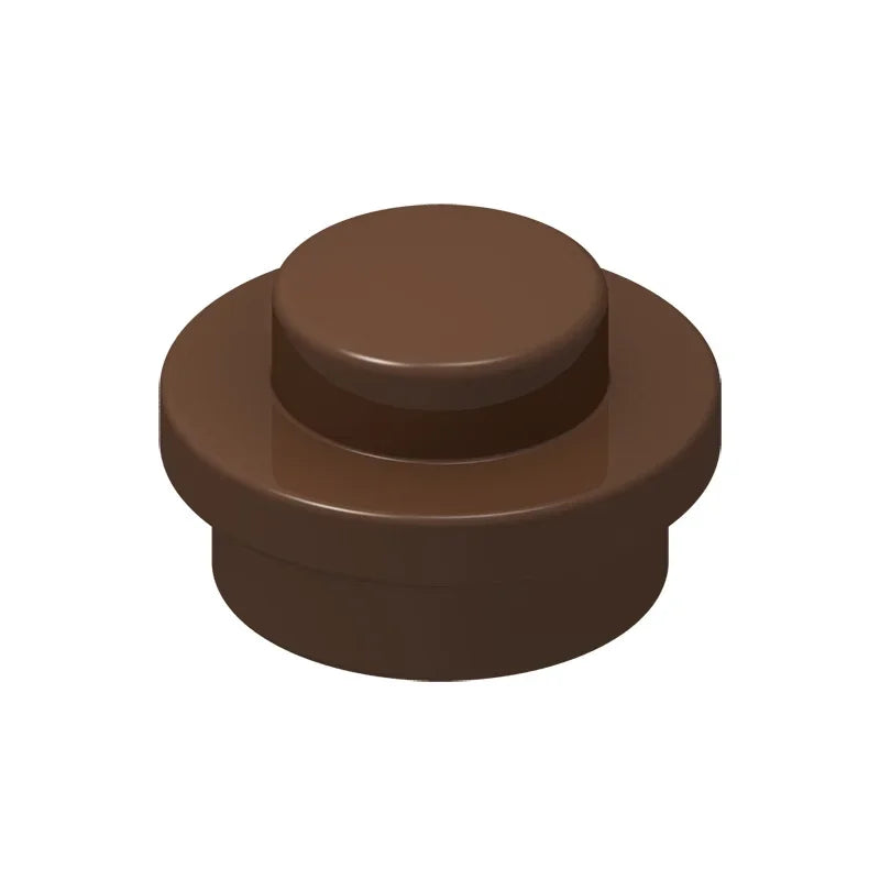 100PCS PLATE 1X1 ROUND Compatible With 4073 Round & Angles MOC Self-Locking Bricks Building Blocks Toys Accessories