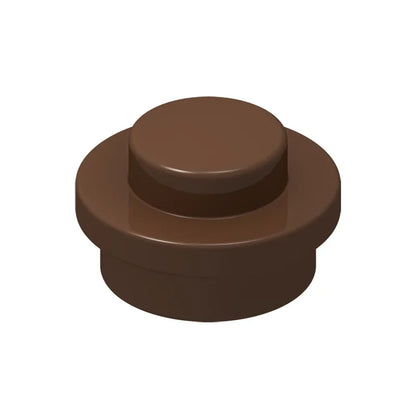 100PCS PLATE 1X1 ROUND Compatible With 4073 Round & Angles MOC Self-Locking Bricks Building Blocks Toys Accessories