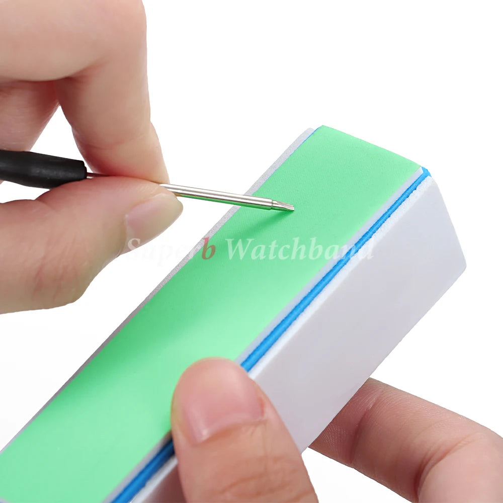 Double Sided Sanding Sponge Multifunctional Reusable Hand Sander Blocks for Watch Strap Nail Polishing Watch Cleaner Rod