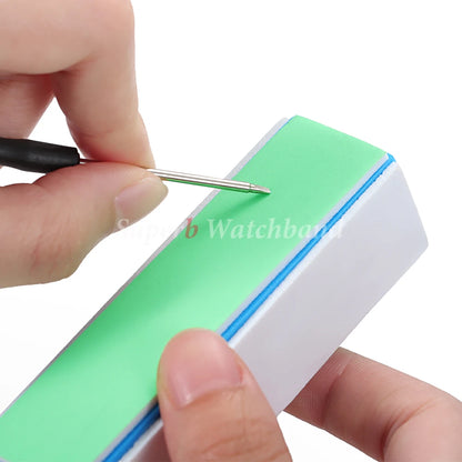 Double Sided Sanding Sponge Multifunctional Reusable Hand Sander Blocks for Watch Strap Nail Polishing Watch Cleaner Rod