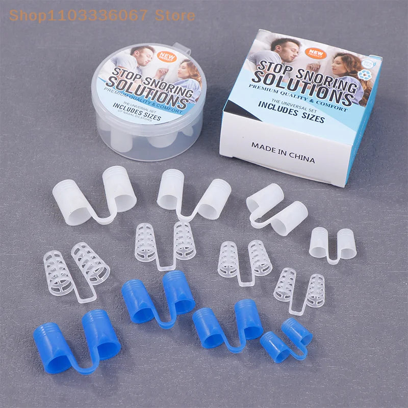 [HB]Silicone Anti Snore Nasal Dilators Apnea Aid Snoring Nose Clip Nose Breathing Apparatus Devices 4/8Pcs