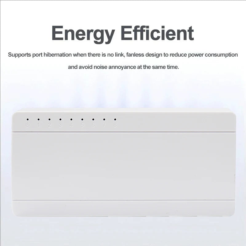 8 Port Gigabit Ethernet Switch10/100/1000Mbps Desktop Network Switch, Plug & Play, Auto MDI/MDIX, RJ45 LAN Hub for Home Office