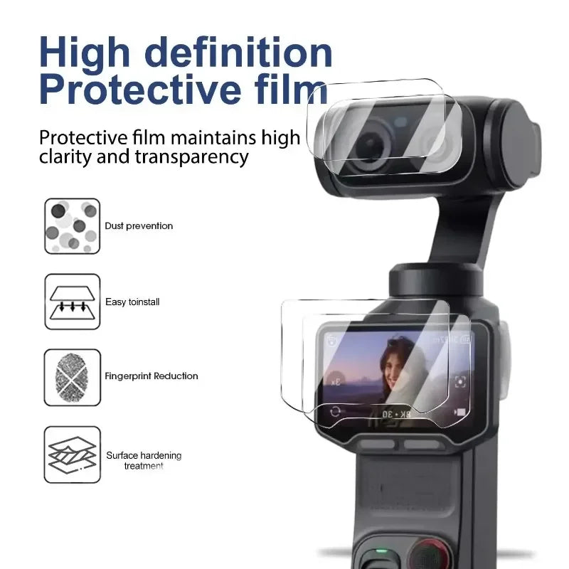 1-3Sets HD Tempered Glass with Easy Installation Kit for Insta360 Luna Ultra Screen Protectors Anti-Reflective Camera Lens Films