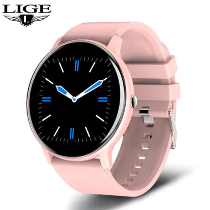 Smartwatch LIGE męski damski z pełnym ekranem dotykowym Sportowy zegarek fitness męski IP67 Wodoodporny Bluetooth dla Androida iOS Smartwatch Mężczyźni