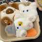 Cute Long Tail Cat Plush Keychain Cartoon Pendant with Lobster Clasp Soft Bag Charm Valentine Gift