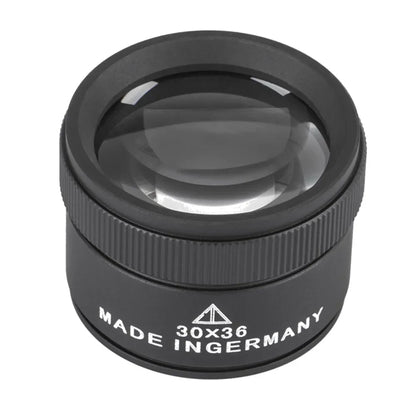 30X 36mm Magnifying Glass for Precision Work K9 Optical Lens Monocle Watch Magnifier Loupe Handheld Coin Stamps Jewelry Loupe