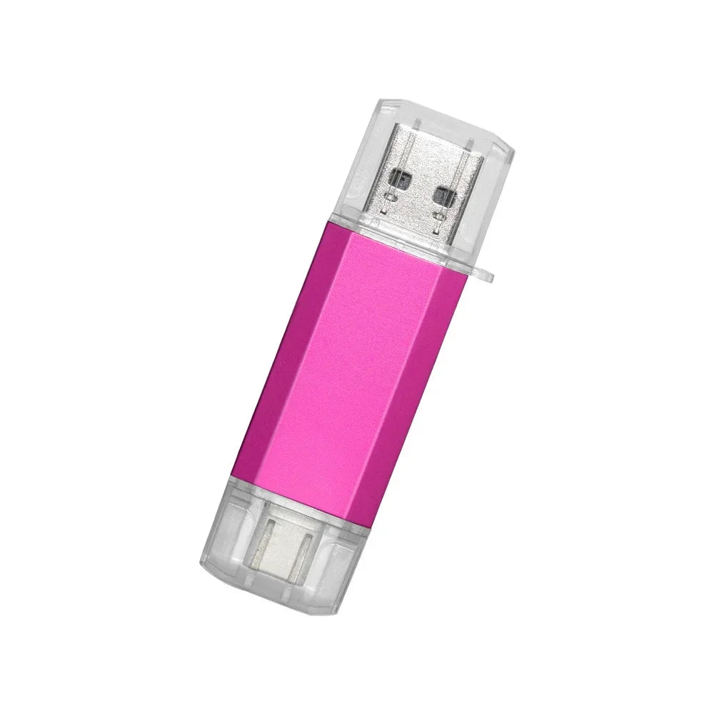 Type C USB 2.0 Flash Drives128GB 2 in1 PenDrive 64GB Multifuncional Memory Stick16GB U Disk16GB Waterproof Flash for Smart Phone