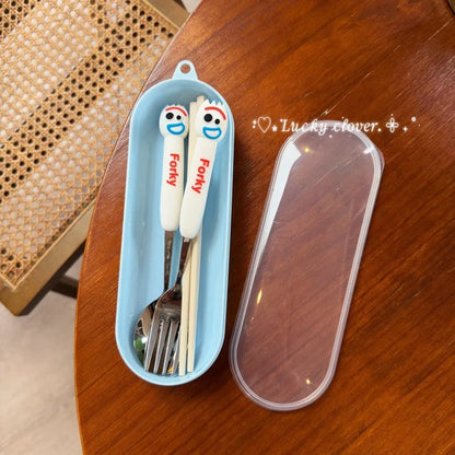 Toy Story 5 Spoon Fork Cutlery Set Woody Buzz Lightyear Jessie Forky Alien Cartoon Character Birthday Christmas Gift For Fans