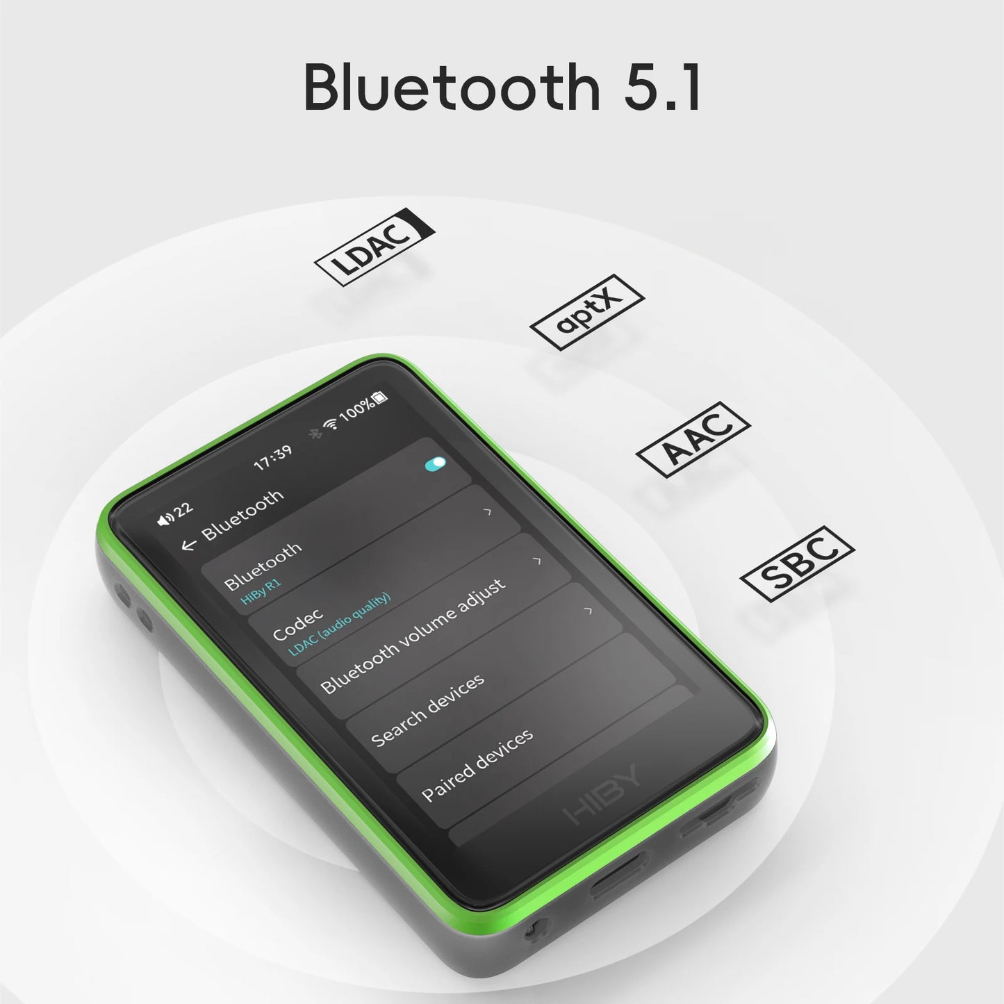 HiBy R1 MiDi HiFi Audio Music Player MP3 USB DAC WiFi Bluetooth 5.1 DSD256 PCM384kHz/32bit X1600E CS43131 MSEB Web Radio 1150mAh