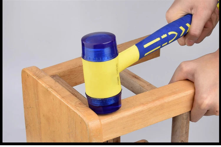 25-45mm Double-sided Rubber Mounting Hammer Detachable Hammerhead for Tile Flooring Door Window Crafts Jewelry Camping Hand Tool