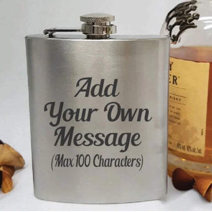 Custom 7 oz Stainless Steel Hip Flask Creative Pocket Hip Flask Whiskey Flask Portable Hip Flask Suitable for men's Gifts