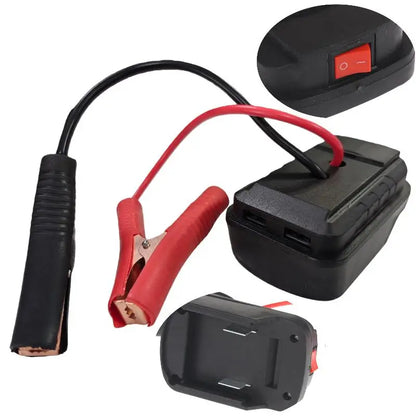 Nowy 1 szt. Awaryjny rozruch Rozruchowe światło Samochodowy rozruch wspomagający do akumulatorów 21 V Zapłonnik samochodowy Adapter rozrusznika z/bez podwójnego portu USB