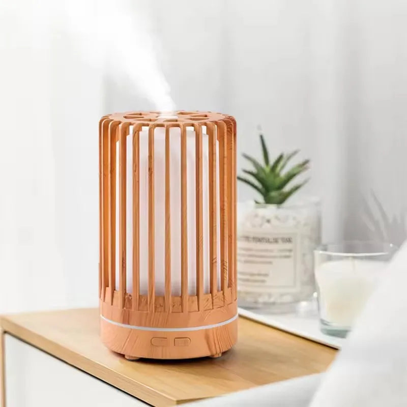 Wood Grain Humidifier 300ml USB Aroma Diffuser Atomizer USB Household Humidifier Hydrating Instrument Desktop Humidifier
