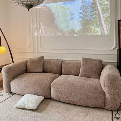 Homestay compressed fabric sofa, small apartment removable and washable large white sofa bed customized multi-function