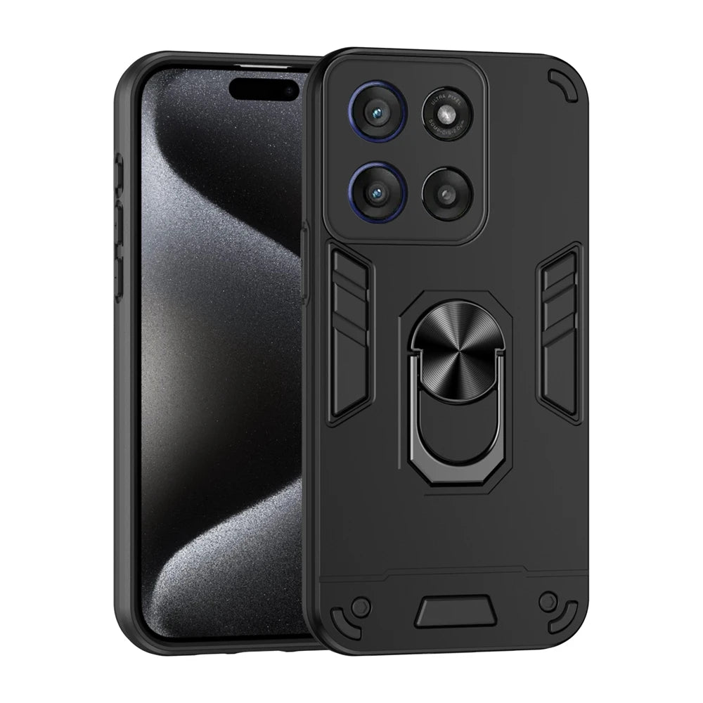 For Motorola Moto G56 5G Case Shockproof Armor Magnetic Holder Ring Case For Moto G56 G 56 MotoG56 Camera Lens Protect Cover