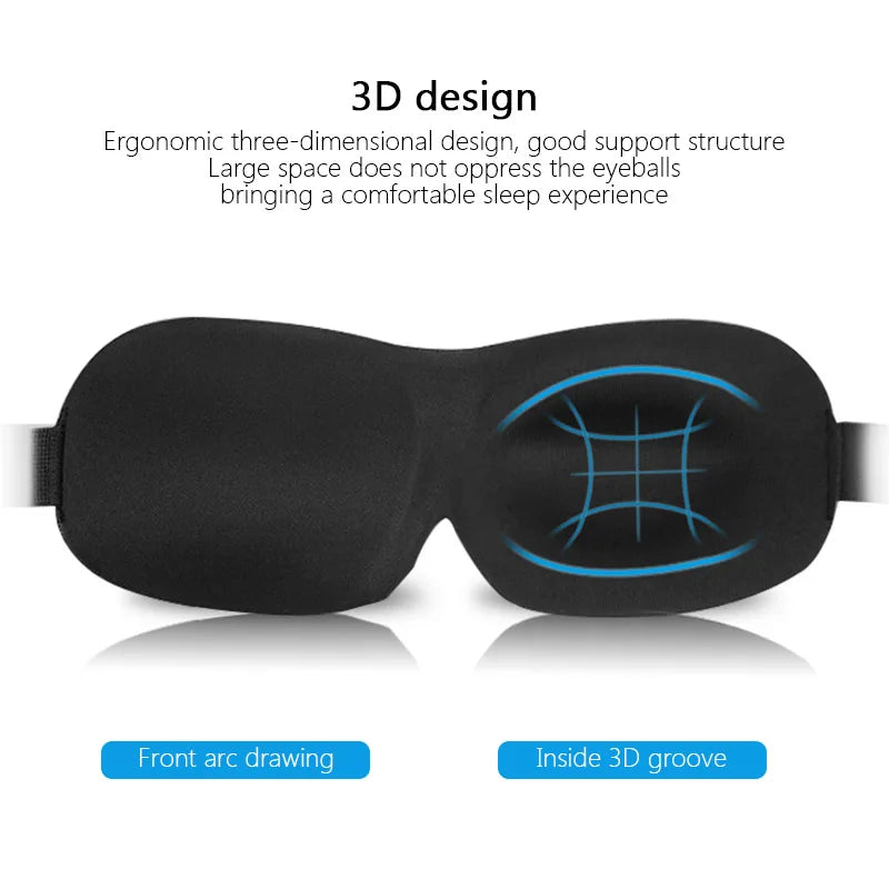 Sleep Mask Blockout Eye Mask for Side Sleeper Women Men Portable Blindfold Travel Sleeping Aid Eye Cover Slaapmasker