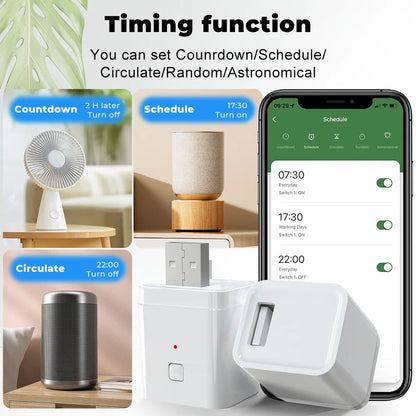 Tuya Smart WiFi/Zigbee Micro 1 2 3 USB Adaptor Switch 5V Mini USB Power Adaptor Smart Life Control Via Alexa Google Yandex alice