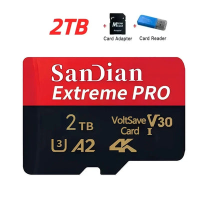 High Speed Flash Card 1TB Original SD Card 128GB Micro TF/SD Card Stable Performance for Laptops/Digital Camera/MP3 Player