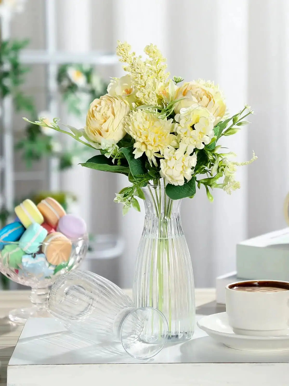 Stripe style vase, DIY floral decoration display, holiday and home decoration table decoration, wedding, home, dinner party