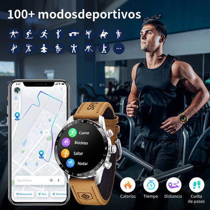 LIGE 2025 New Rugged Military Sports Smart Watch Men 1.39” HD Screen Heart Rate Bluetooth Call Waterproof Outdoor Men SmartWatc