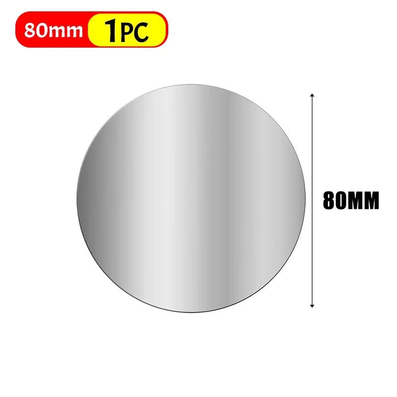 1-5PCS 8CM Magnetic Metal Plate Disk for Mobile Phone Tablet Universal Self Adhesive Iron Disk Patch Sticker for Magnetic Holder